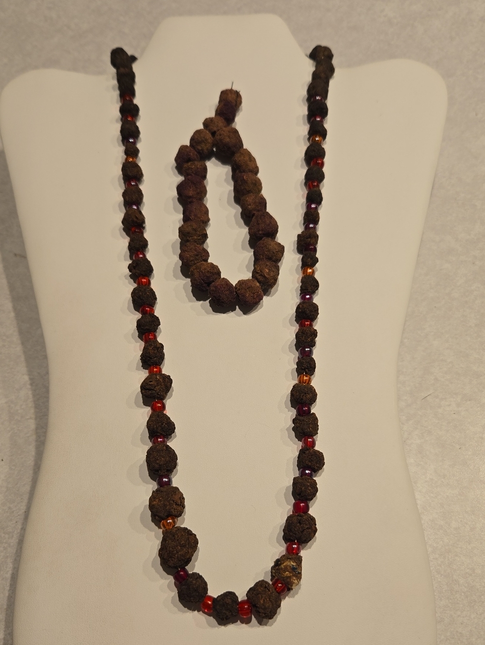 Handcrafted Rudraksha Brown Bead Necklace and Bracelet